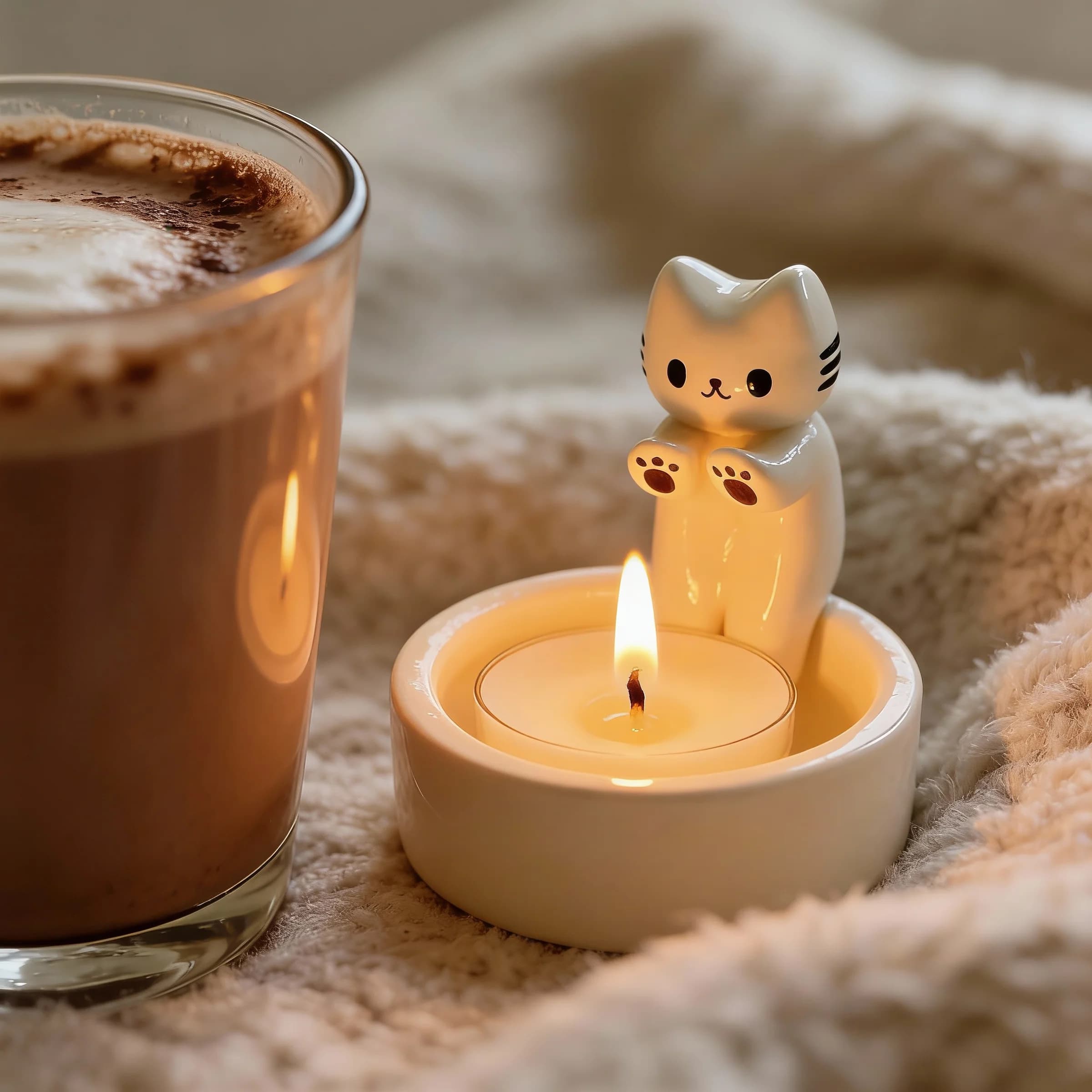 he's cold. 
he's baby. 
he needs fire.